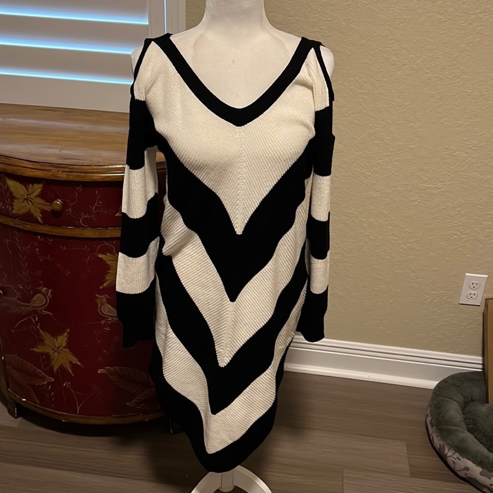 Black and white sweater